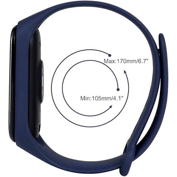 Remmebytte Kompatibel med Xiaomi Mi Band 4 og Mi Band 3 Silikon/Strikket/Rustfritt Stål Remmebytte Justerbar Sportsrem Black+Gray+Blue 3,4