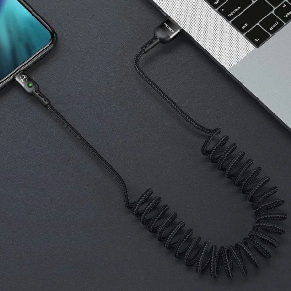 Kierretty USB Type-C -kaapeli, USB-kaapeli sisäänvetotoiminnolla, USB Type-C