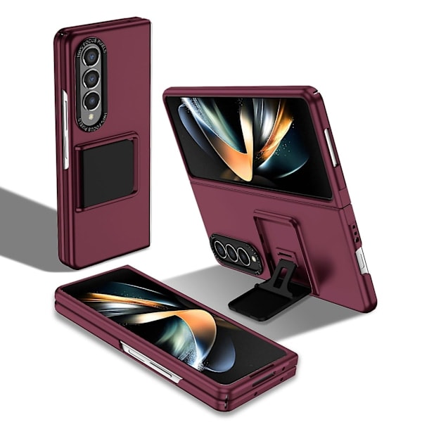 Cover til Samsung Galaxy Z Fold 6 5G, Hårdt PC Materiale Stødsikkert og Faldsikkert Beskyttende Telefoncover burgundy for Z Flip 6