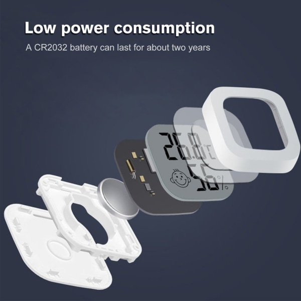 Digitalt hygrometer 43 × 43 × 13 mm