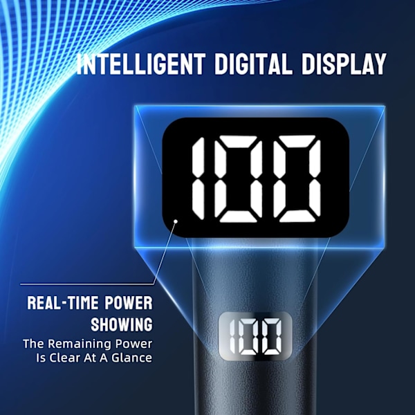 Næsehårstrimmer til mænd og kvinder med LCD-lys Digitalt display, Næsetrimmer til mænd og kvinder, Øre- og næsehårstrimmer Julegave