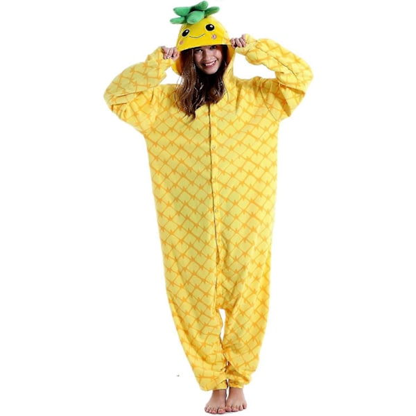 Ananas pyjamas Djurdräkt karneval jumpsuit M