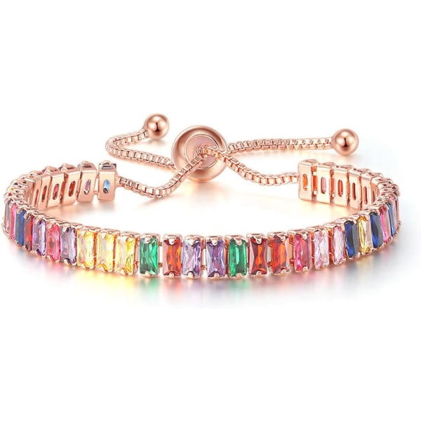 Delicate Rainbow Tourmaline Ion Bracelet, New Natural Colorful Tourmaline Rainbow Crystal Bracelet