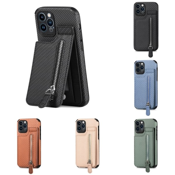 Læder Kort Holder Magnetisk Tegnebog Telefon Etui iPhone 14 /14 Pro/14 Pro Max, iPhone 13 /13 Pro/13 Pro Max, iPhone, 12 /12 Pro/12Pro Max Sort