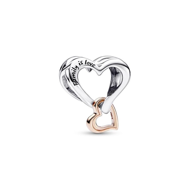 To-farvet Filigran Infinity Hjerte Charm i sterlingsølv med en 14k rosaguld belægning Sølv Smykker Smykker KVINDER
