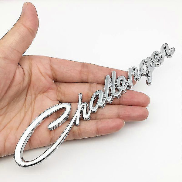 1 st. Biltillbehör Dekal Styling 3D Challenger Bakre Bilmärke Emblem För Dodge Chrysler Mopar SRT Bilstyling Dekor Dekaler Silver