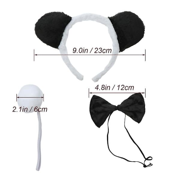 3 stk. morsomme panda håndtak