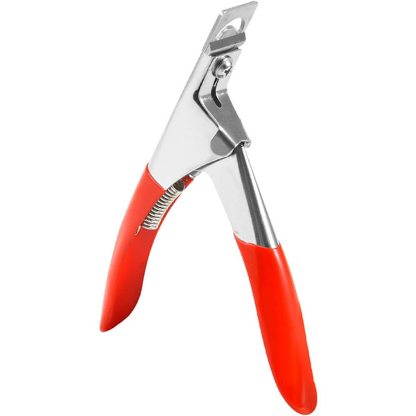 Negleforlænger Klip U-Formet Spids Klip Akryl Negleklip Professionel Rustfri Manicure Falske Negle Trimmer Falsk Gel Skarp Pedikyr Negleværktøjer Red