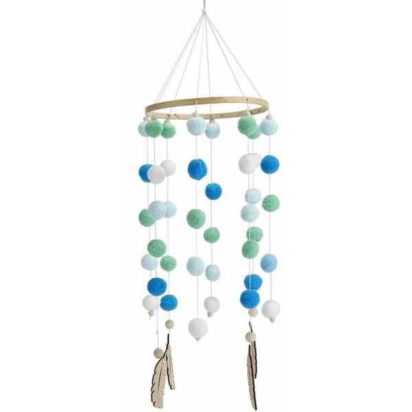 Crib mobile, felt ball, wind chime, bed bell, rattle toy, hanging ornaments, photo props