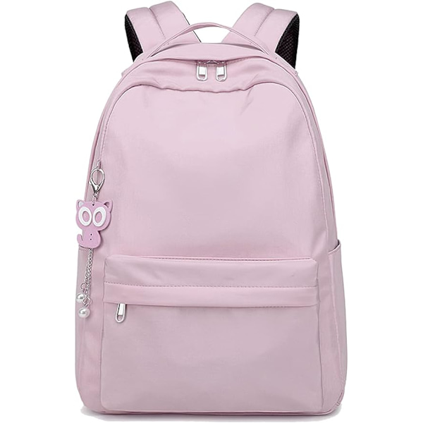 Skolesekk for jenter og gutter, enkel ryggsekk for 14 tommers laptop, vannavvisende skolesekker, avslappet dagsekk for skole og reiser, lett ryggsekk Purple