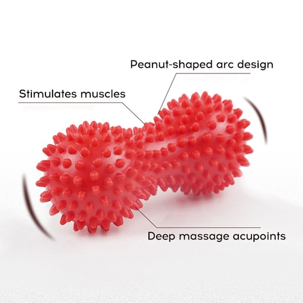PVC Jordnötsformad Spikig Massageboll Fasciaboll för Utomhus- och Inomhus Träningsövningar