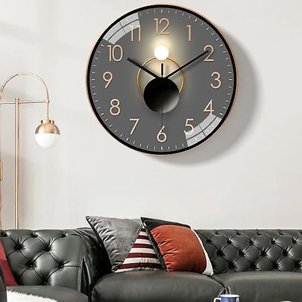 8 Tums Modern Väggklocka Tyst Non-Ticking Batteridriven Väggmonterad Klocka Vardagsrum Sovrum Kök Kontor Klassrum Dekoration as the picture C