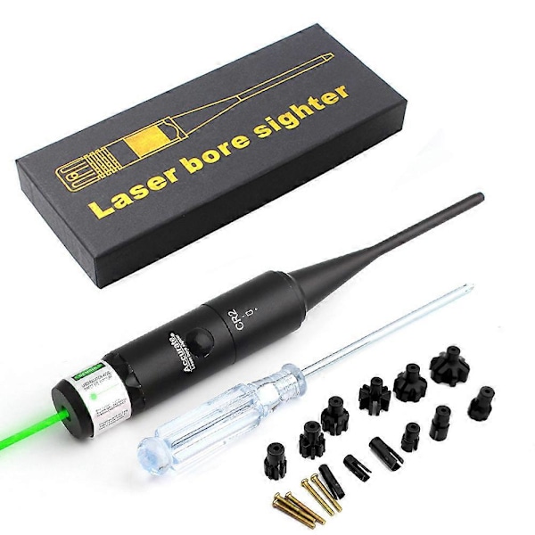 Laserkalibrerare Aluminiumlegering Kalibrerare Vridfri Laserkalibrerare 8-Håls Justerbar Adapter för 0.177 till 0.50 Kaliber Green Laser