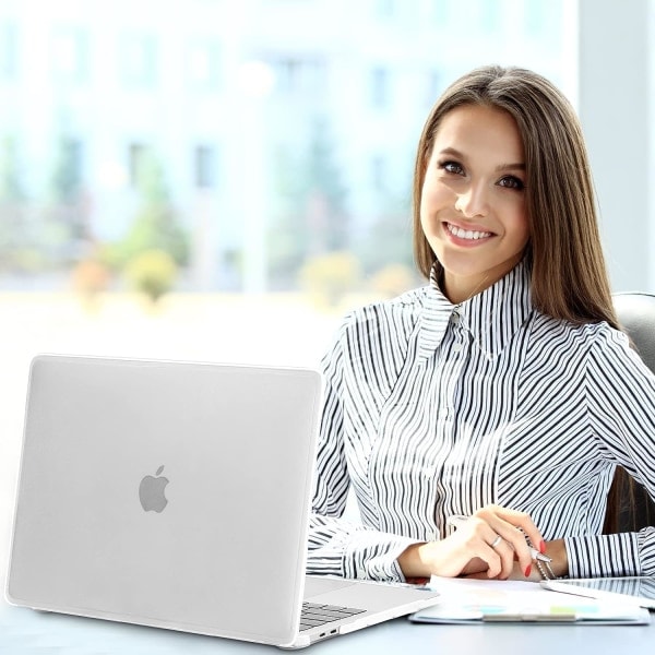 Etui kompatibelt med Macbook Air 13 tommer M1 A2337 A2179 A1932, lansert 2021-2018 Frostet Klar
