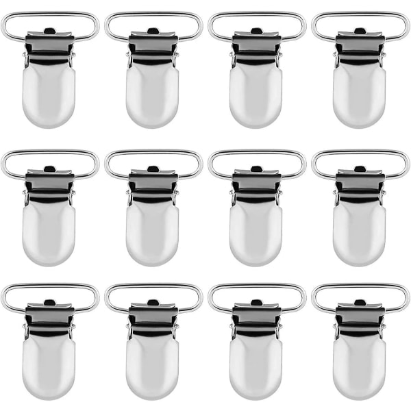 12 stycken metall napphållare, napphållare nappklämmor 20 mm