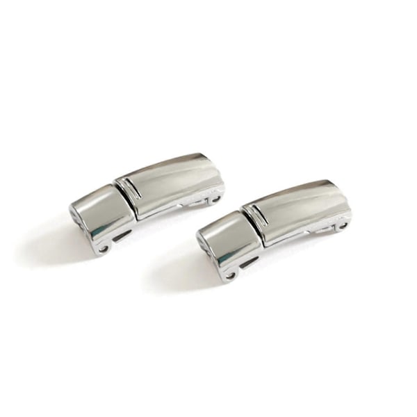 2 stk Lazy Magnetiske Metal Snorspænder Snøreløse Snorspænder Knapper Børn Voksne - SNNGV Silver