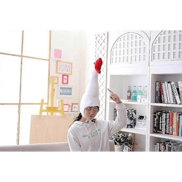 Gåsehatt Kostyme Hvit Cosplay Halloween Påske Julebord Bursdagsgave