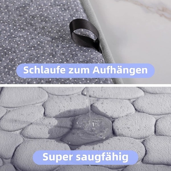 Baderomsmatte Memory Foam Baderomsmatte Memory Foam Dusjmatte Absorberende Baderomsmatte Baderomsmatte Dusjmatte Dekorativ Dørmatte Sklisikker Matte Fr B