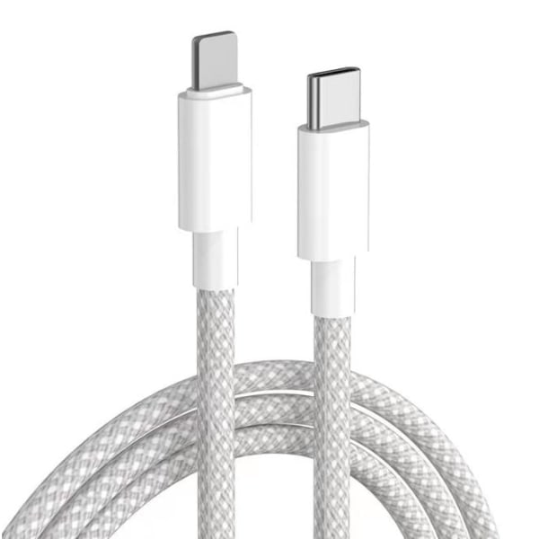 1 Pakke PD Hurtigladekabel, 20W Hurtiglading Flettet Typec Ladekabel For iPhone 13 Grey