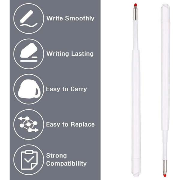 30 stk. Blækpen-efterfyldninger, udskiftelige kuglepen-efterfyldninger med glat skriftkuglepen-efterfyldninger 1 mm indtrækkelige pen-efterfyldninger til kuglepenne 1mm black refill 30Pcs