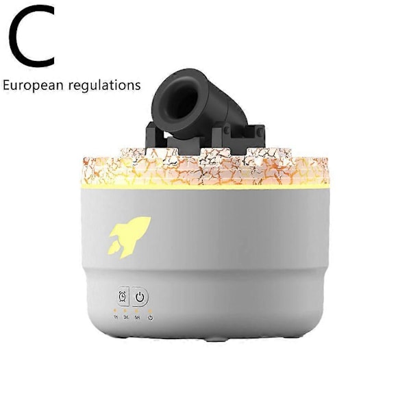 Cannon Blast Aroma Luftfuktare LED Ångkanon Luftfuktare Tyst Diffuser Aroma White EU Plug