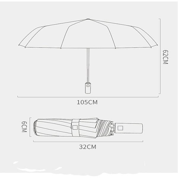 Unisex parasol solskærm bil bakke paraply ti-ben automatisk parasol foldbar solskærm paraply A