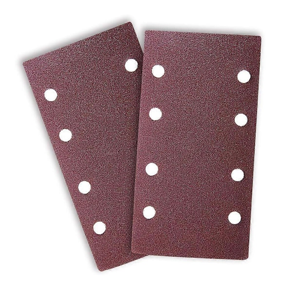10 kpl 93x185mm Hiekkapaperi Hiontapaperi 8 reikää Silmukka Hiontalevy Rei'itetty 400 hiekka-arvo Sopii Suorakulmaiselle Orbitaalille Hiomakoneelle 120 Grit