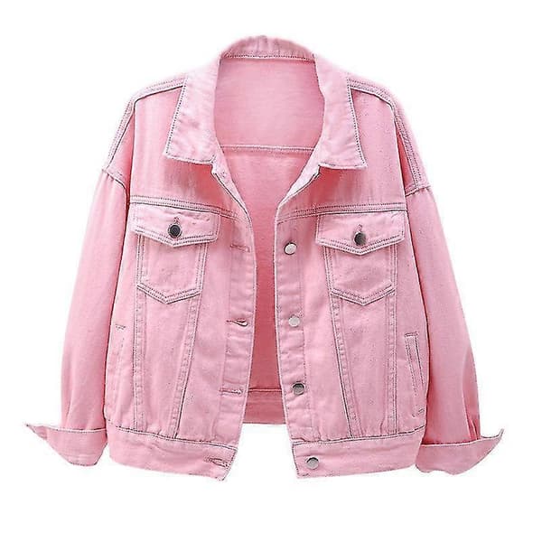 Pring Höst Dam Denimjacka Pring Höstjacka Rosa Jeansjacka Purple XXL
