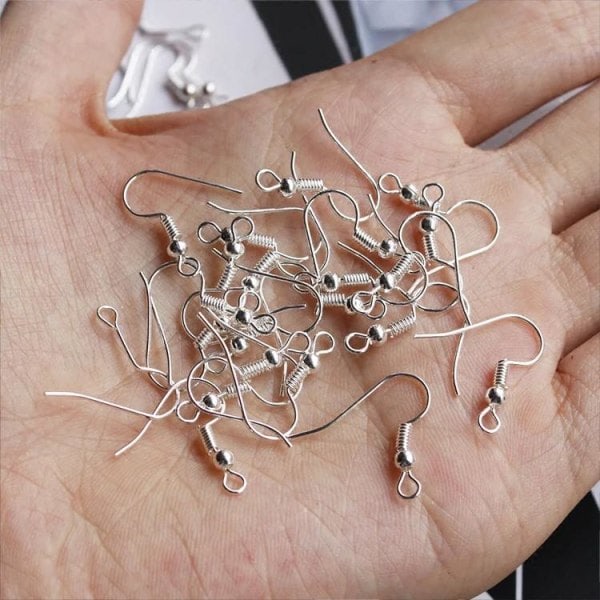 100-pack - Örhängen / Öronkrokar - Smyckestillverkning Silver