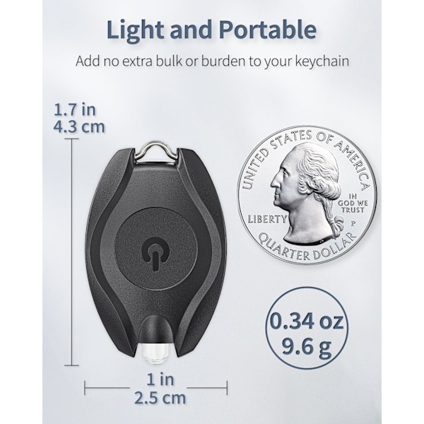5-pak LED Nøkkelring Lommelykt Mini LED Nøkkelring Lys 14 Lumen Bærbar Ultra Lys Batteridrevet Nøkkelring Lommelykt for Utendørs Camping Fest Vandring