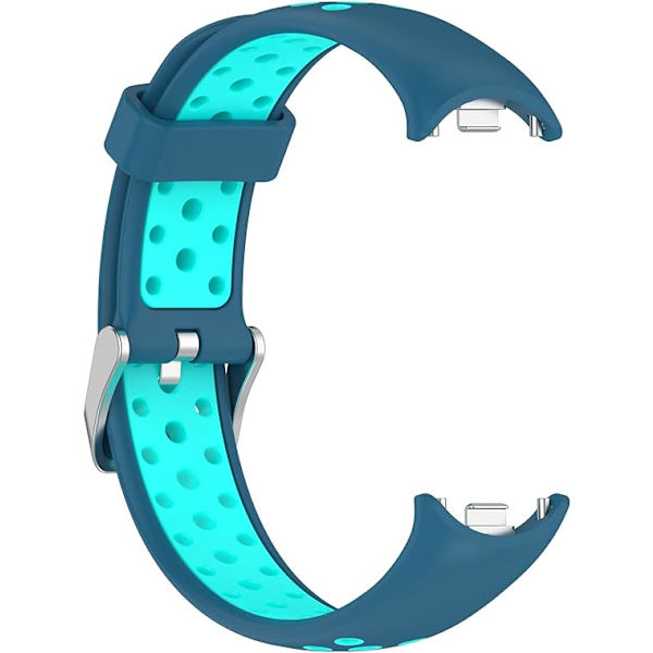 Älykellohihna Xiaomi Mi Band 8:lle yhteensopiva, silikoninen ranneke, vaihtohihna rannekkeelle, rannekkeen lenkki lisävarusteet blue green