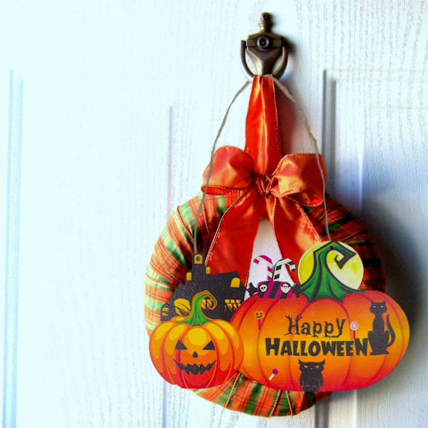 Halloween-koristeet, Halloween-puinen riippuva kyltti Kurpitsa-keskipisteet Boo-koriste juhliin ja illalliseen Halloween