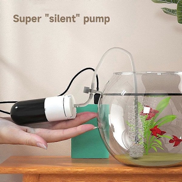 Justerbar Akvarie Luftpumpe USB Iltpumpe til Fisketanke og Akvarier Nano gas disk