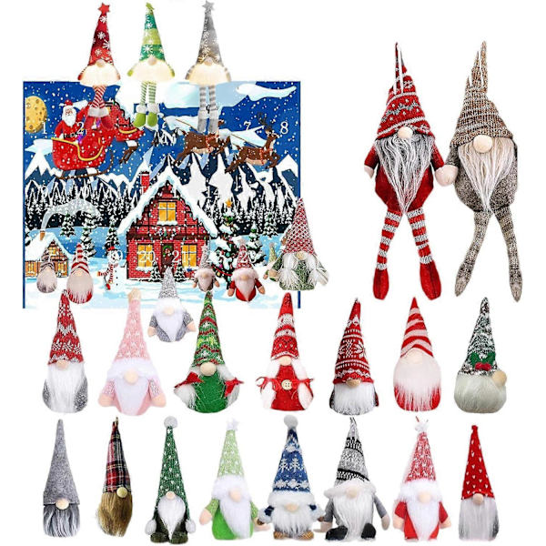 Julegnom Adventkalender 2024 | Gnomer Dekoration Advent