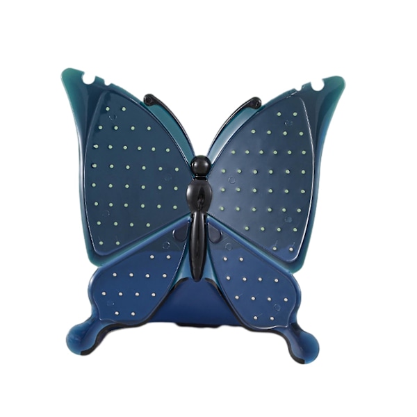 Øreringe Display Stand 96 Huller Sommerfugleform Smykke Display Ørestik Holder Boligindretning Forsyninger By Black - Blue