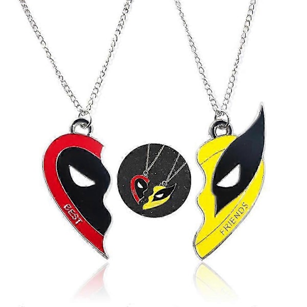 Wolverine Deadpool Avaimenperäkaulakoru Miesten Seosriipus Cosplay Avaimenperät Lahja Necklace