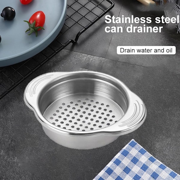 Rustfrit Stål Si, 8cm Mesh Si med Solid Håndtag, Hårdt Arbejde Dræning Vask Hjem Si til Køkken Mad/Pasta/Grøntsager/Ris/Frugt