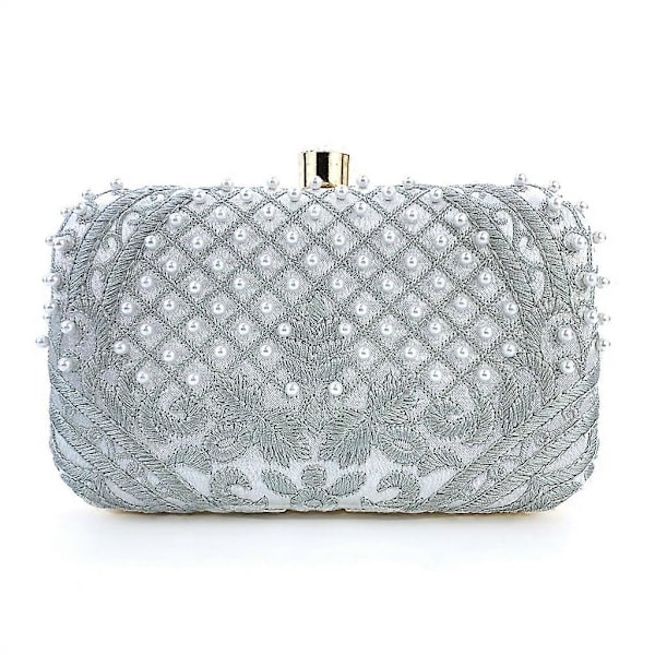 Dame Aften Taske Håndtaske Fest Bryllup Brude Clutch med Aftagelig Kæde F