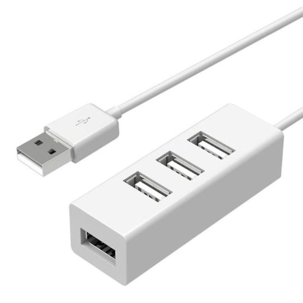 4-ports USB-hub med hög hastighet, USB 2.0-hubadapter, bärbar USB-delare för bärbar dator