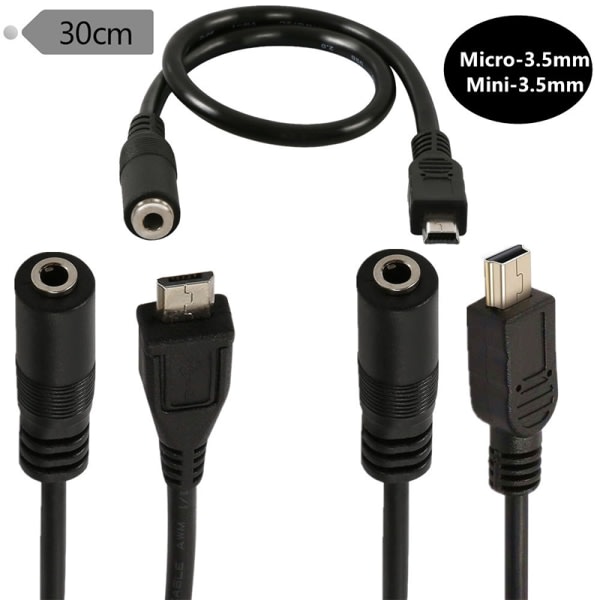 Mikro-USB - 3,5 mm kuulokeliitäntäsovitin Kuulokekaapeli 1 (Mikro-USB) 2(Mini 5P)