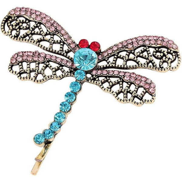 Dragonfly Hårspenne Retro Hårklipp Halloween Spøkelse Mamma Retro Dragonfly Hårspenne Klipp Søt Krystall Dyr Hårspenne