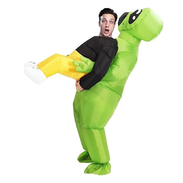 Alien Oppustelig Kostume til Halloween Cosplay Big eyed alien Adult (150-190cm)