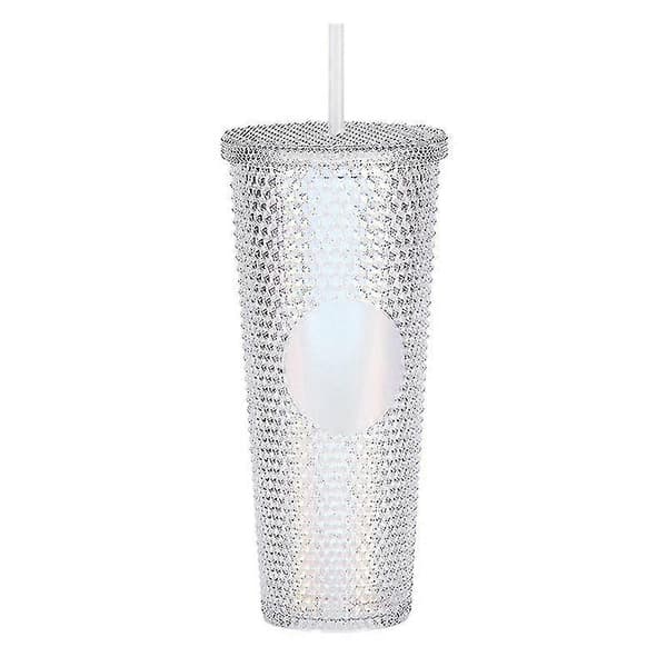 Mugg med strålande gudinna, mugg med sugrör, kallvattenmugg, kaffemugg, lagermugg, vattenmugg White