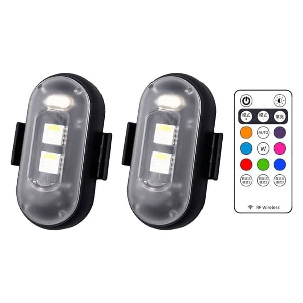 8 Fargede LED Strobelys Flylys 2Pcs
