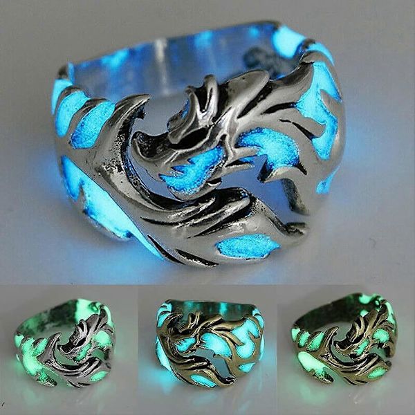 Sval Justerbar Herrar Glow In The Dark Punk Vintage Lysande Drakering Smycken