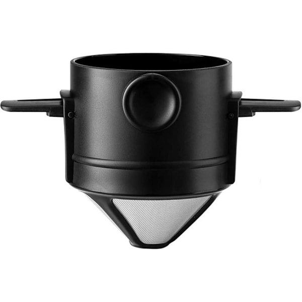 Bærbar Håndbrygger for 1-2 Kopper, Rustfritt Stål Bærbar Kaffe Filter, Gjenbrukbar Kanne Kaffe Drypper Filter