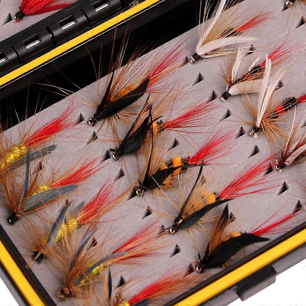 40/72/100/120 stk Fluestang Fiske Agnsfisk Kunstig Insekt Agnsfisk Tørr Fluestang Fiske Agnsfisk 72 Pcs