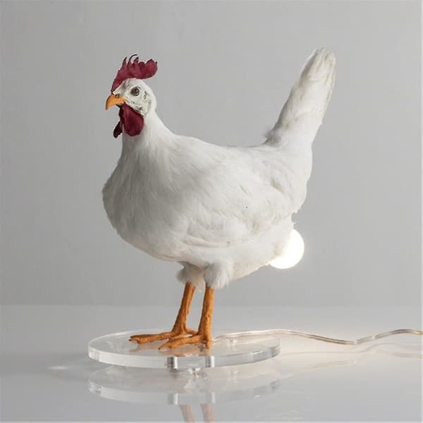 2024 Kylling LED Lampe Egg Nattlys Utstoppede Egg Skrivebordslampe[hk]