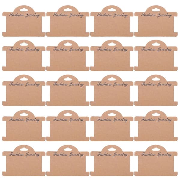 Smykkekort Halskæde Displaykort Enkelt Design Khaki 200 Stk.