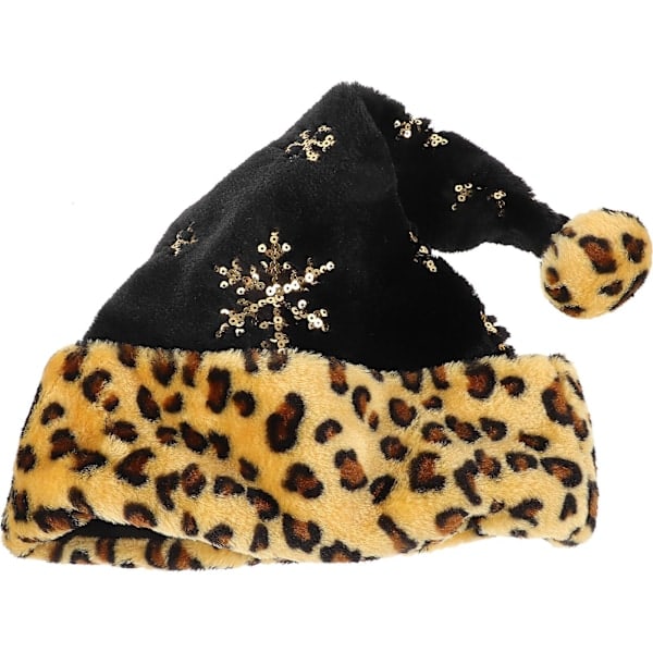 Julehat Julefrokosthat Leopardprint Julehat Plys Hat Festtilbehør til Voksne